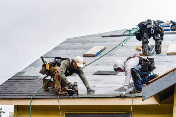 Professional Roofing technician working in Platteville, WI